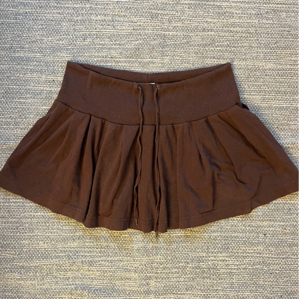 Y2K Self Esteem Brown Mini Skirt Medium